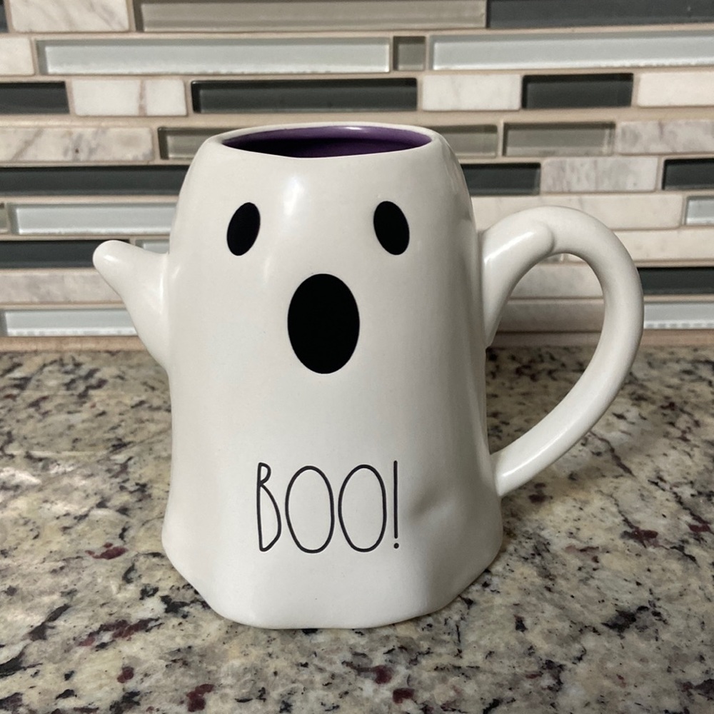 Rae Dunn White BOO Ghost mug